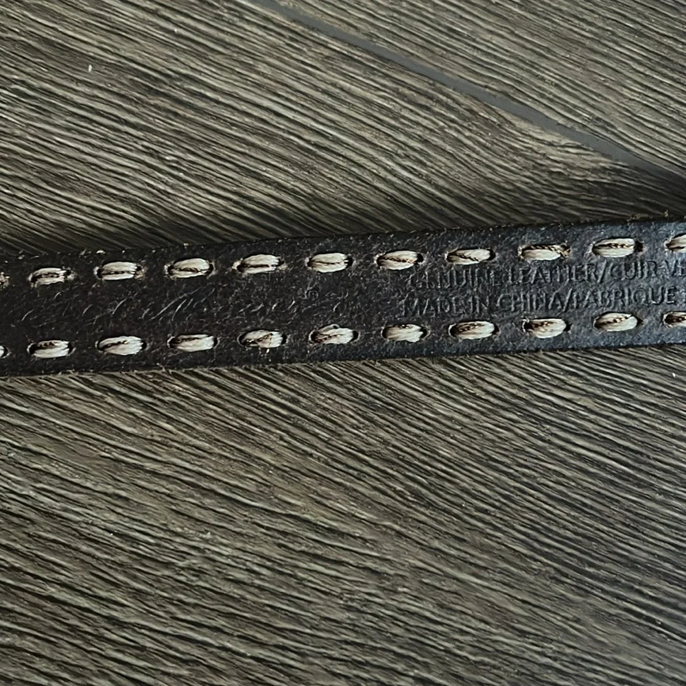 Eddie Bauer Leather Belt‎ 1” Dark Brown Sz L